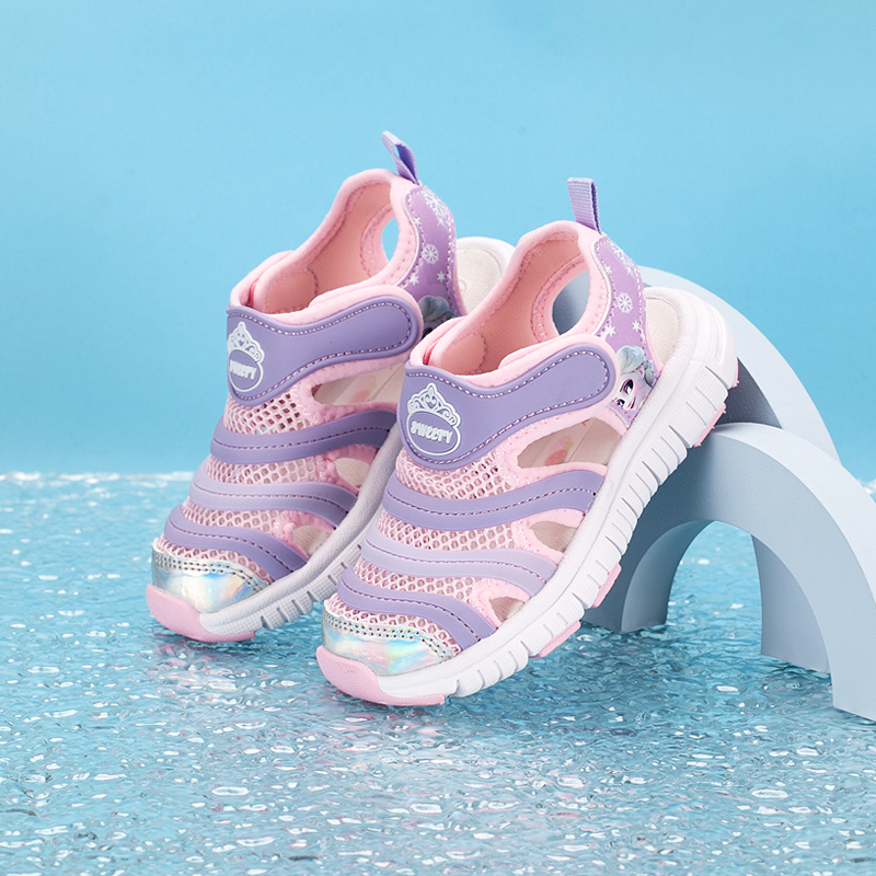 夏季新款时尚男女童卡通凉鞋软底