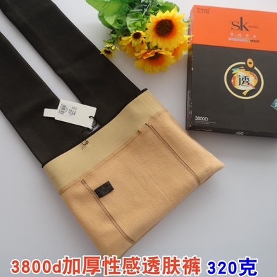 SK7128温润养肤润肤库里丝3800D微压显瘦加绒保暖裤女打底裤320克
