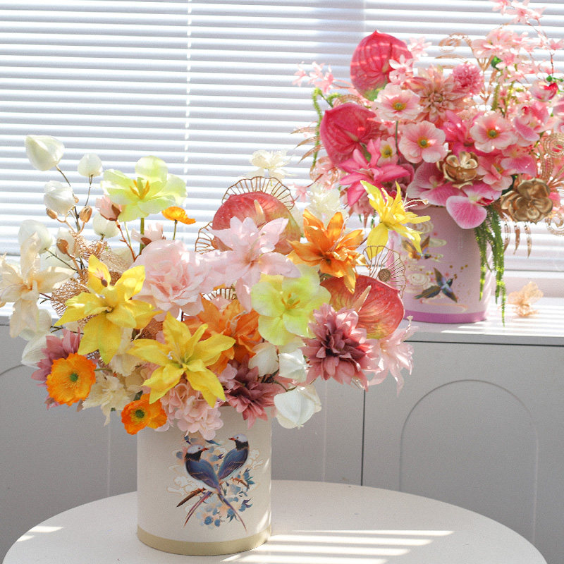 国风国潮喜鹊抱桶福桶年宵花鲜花插花桶时尚创意客厅新年摆件装饰,家居饰品,福桶,淘宝优惠券,粉丝福利购,淘宝优惠卷