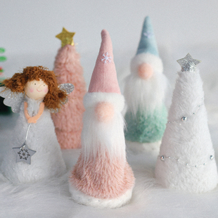 圣诞圣诞节装饰圣诞树装饰圣诞树顶装饰配饰挂件圣诞老人天使小树