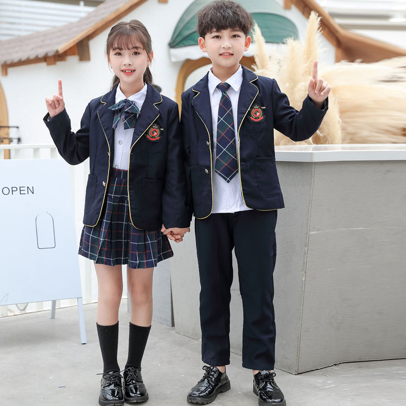 韩版学院风西装三件幼儿园园服