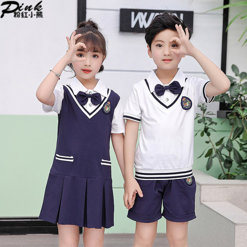 短袖英伦风夏天儿童小学生校服