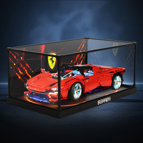 亚克力展示盒适用机械组42143超级跑车Daytona SP3模型防尘罩