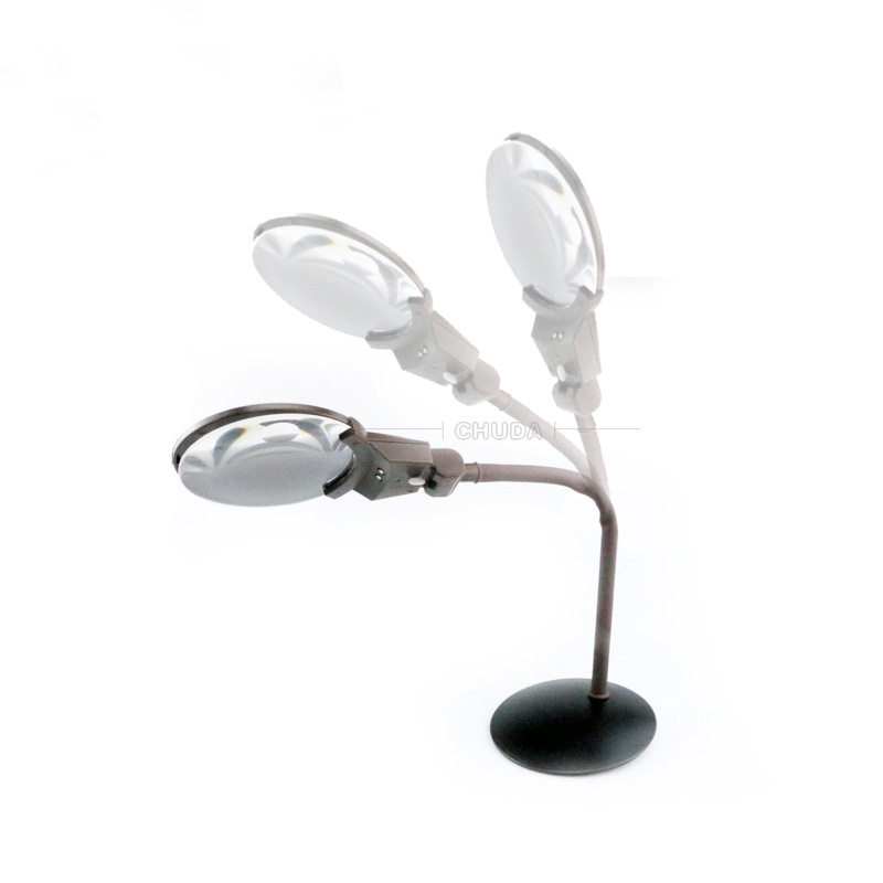 楚达 台式放大镜 110MM大直径阅读 2LED放大镜 面部美容