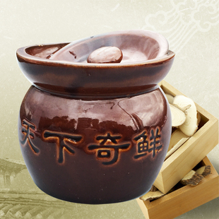 江西陶瓷小瓦罐炖罐沙县小吃配料店煨汤汤煲带盖两个款式可选择