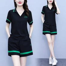 女装韩版休闲运动套装女士夏季新款减龄时尚短袖短裤显瘦两件套潮