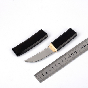 日式小怀刀户外餐刀随身EDC小刀雕刻刀黑檀木鞘VG10钢制HRC59度