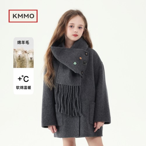 女童双面羊绒大衣儿童羊毛呢子