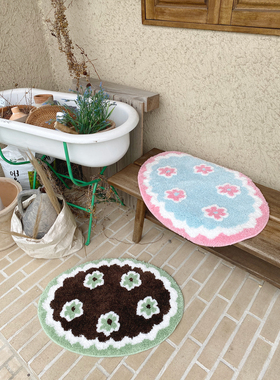 24 hatch “扭扭小花” 加厚柔软吸水防滑浴室地垫脚垫门垫地毯
