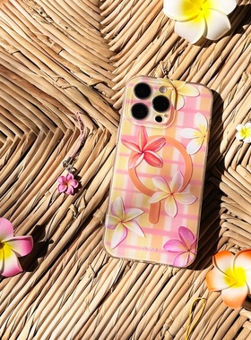 24 hatch “鸡蛋花花”双层工艺磁吸精孔手机壳适用于苹果13-16系列手机