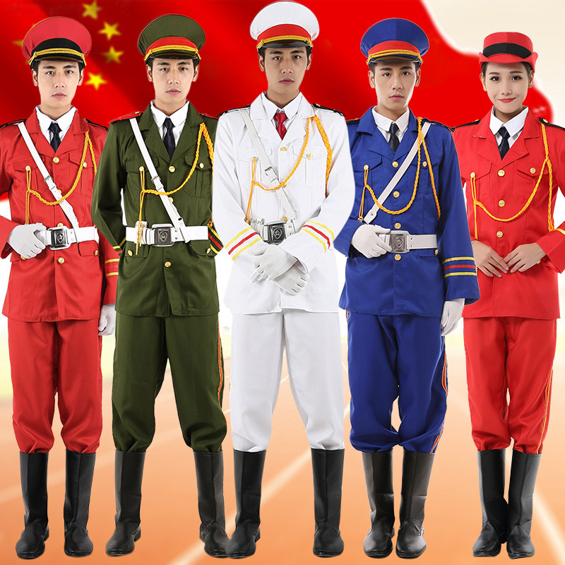 儿童升旗手服装护旗班护卫队队服表演制服高中初中小学仪仗队礼服