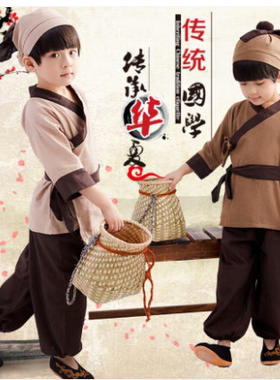 小药童套装锄禾演出服弟子规