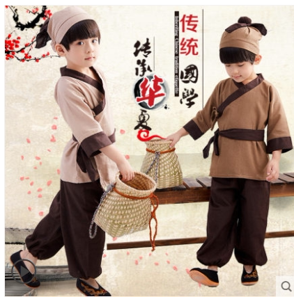 小药童套装锄禾演出服弟子规