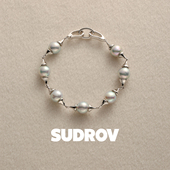 SUDROV素觉手链 轻奢设计感真多麻色海水珍珠高级感腕饰时尚 手饰