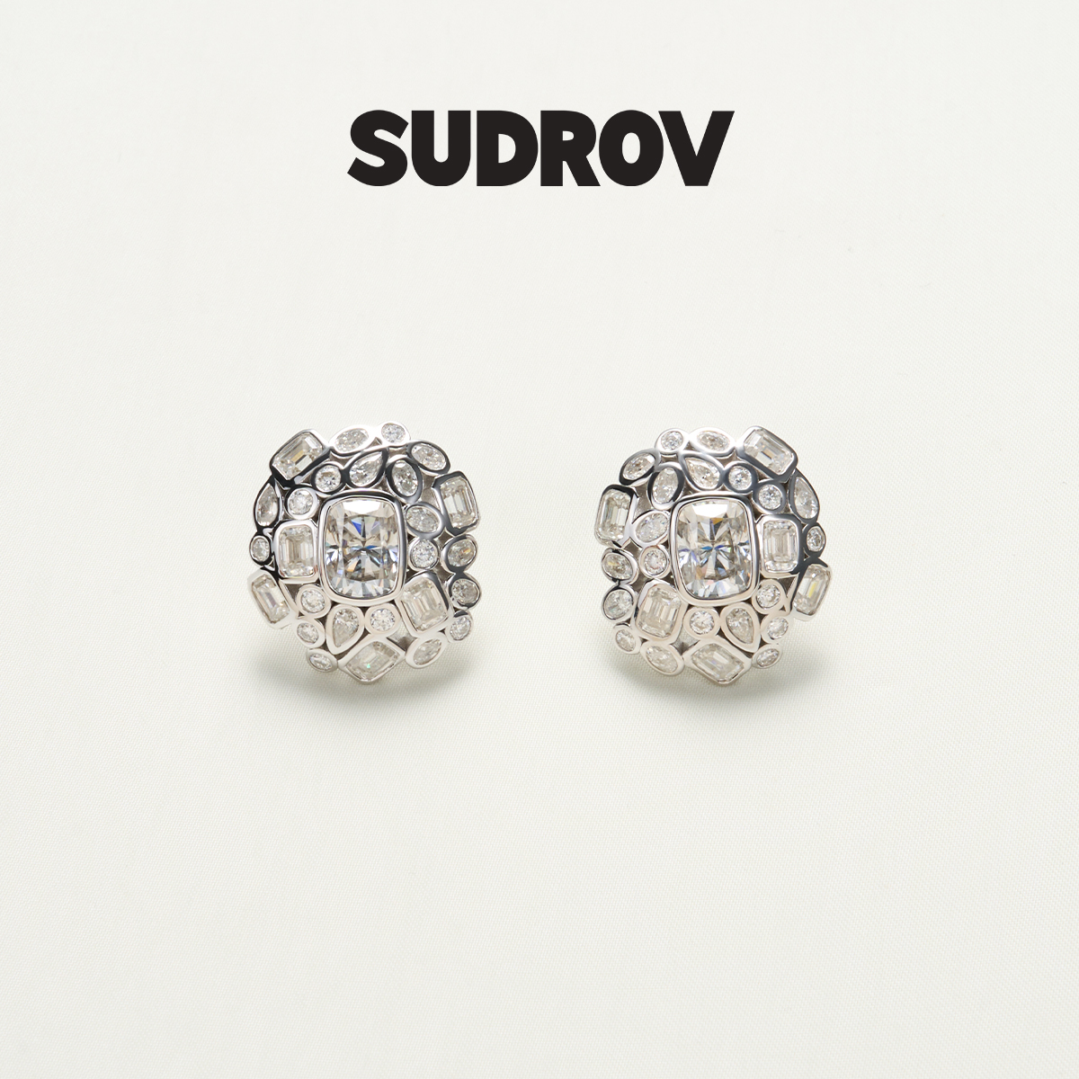 SUDROV/素觉【10克拉】克拉小姐系列灵动莫桑石耳钉耳饰精致耳环