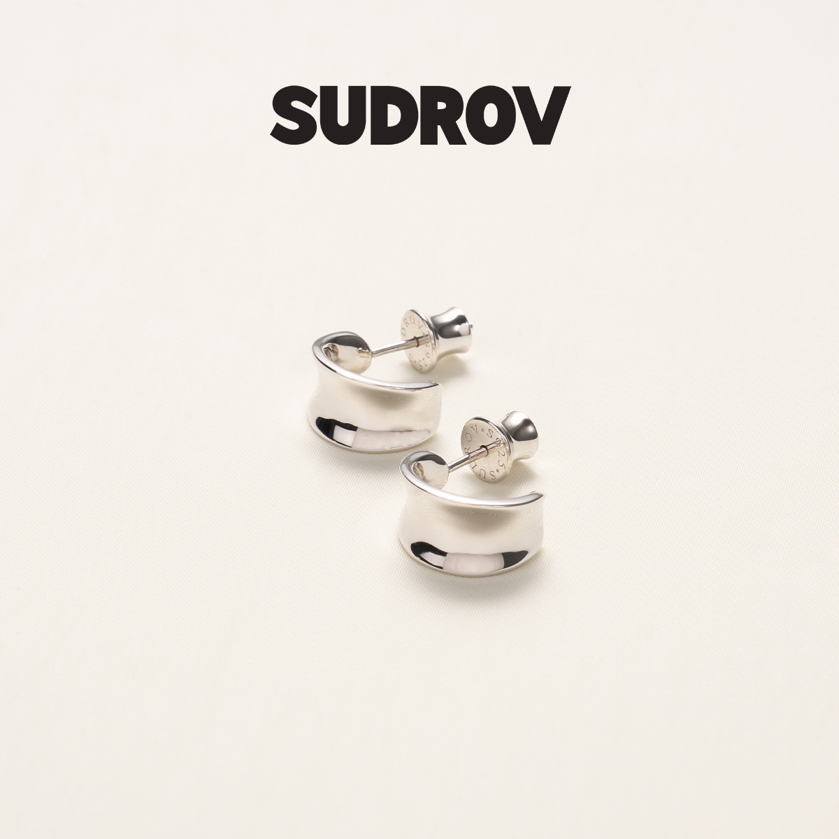 SUDROV素觉925银简约设计感耳环