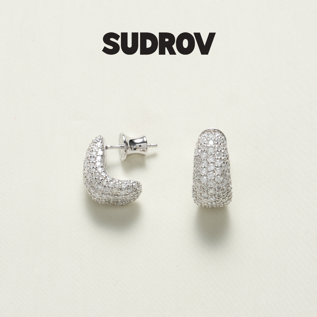 SUDROV素觉925银小众设计女耳钉
