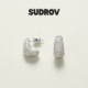 SUDROV素觉耳环简约精致925银满钻耳钉时尚 个性 耳饰耳环耳坠女潮