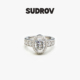 SUDROV 素觉Lin Carat™克拉小姐系列轻奢精致925银莫桑石戒指女