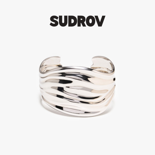 SUDROV素觉海浪925银手镯