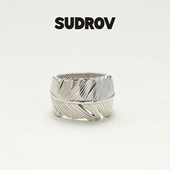 SUDROV素觉2025新款 轻奢高级感小众设计精致羽毛戒指女食指指环