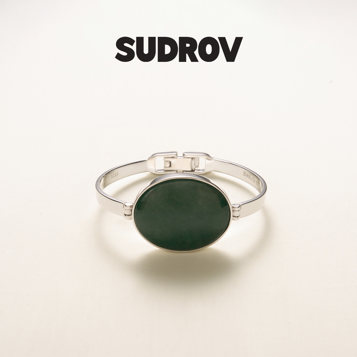 SUDROV素觉女925银东陵玉手镯