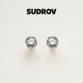 SUDROV素觉莫桑石耳钉轻奢高级925银耳饰耳环女生日礼物送女朋友