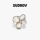 SUDROV素觉花谧系列海水贝壳丁香花戒指生日礼物新年战袍时尚 指环