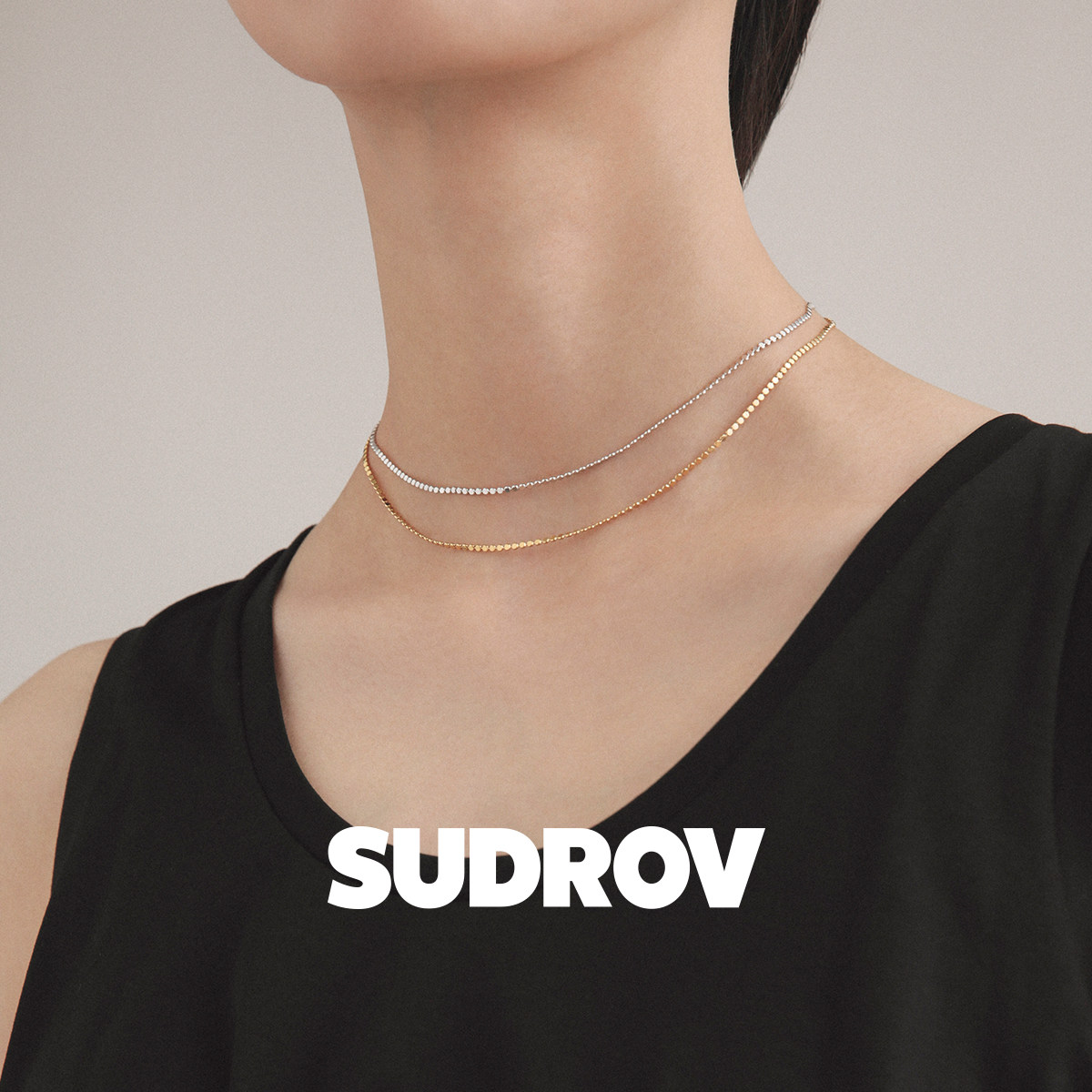 素觉2023年新款项链女时尚气质裸链925银锁骨链choker叠搭链条