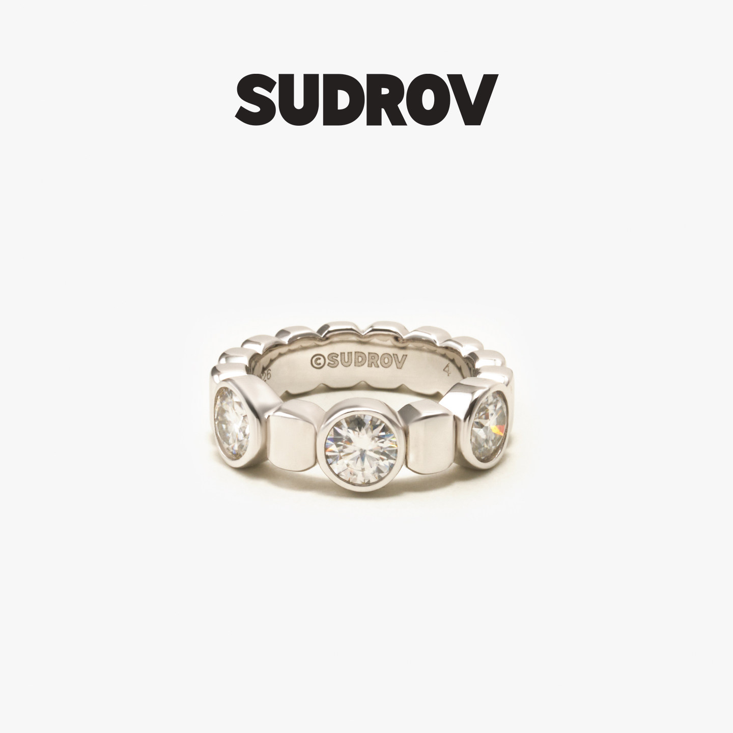 SUDROV素觉2026新品时尚设计感高级宝石莫桑石莫桑钻戒指个性尾戒图片