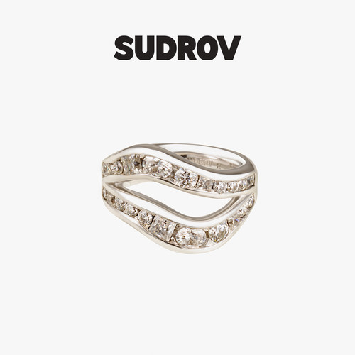SUDROV素觉Lin Carat®克拉小姐系列波浪莫桑石戒指莫桑钻指环