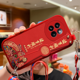 适用小米civi4pro手机壳新款小羊皮诸事顺利CIVI4Pro保护套腕带斜跨挂绳c1v14p镜头全包防摔cici4por创意女款