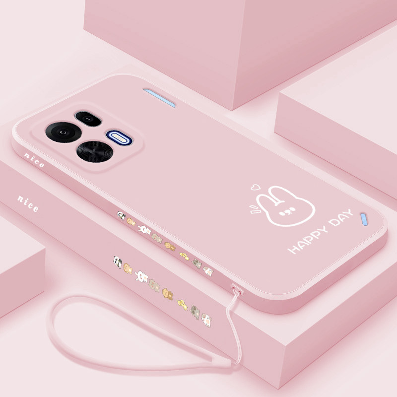 适用oppo k15pro手机壳线条小熊小兔K15Pro+液态硅胶保护套15por+超薄简约磨砂软壳PMH110全包高级防摔男女款