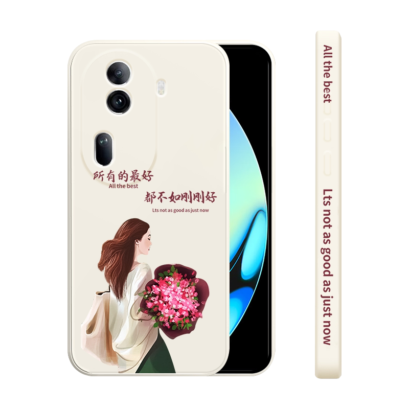 不如刚刚好适用opporeno11手机壳新款液态硅胶Reno11Pro潮牌简约女款reno11por全包防摔op0pp0网红个性创意