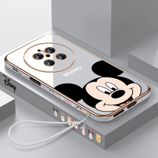 适用华为mate70pro+手机壳卡通新款米奇Mate70pro直边电镀软硅胶METE保护套可爱男女款魅特七十全包防摔外壳