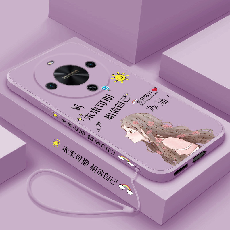 适用华为畅享70x活力版手机壳女款未来可期畅想70x活力版新款液态硅胶7ox保护套全包防摔BRE-AL00a个性创意