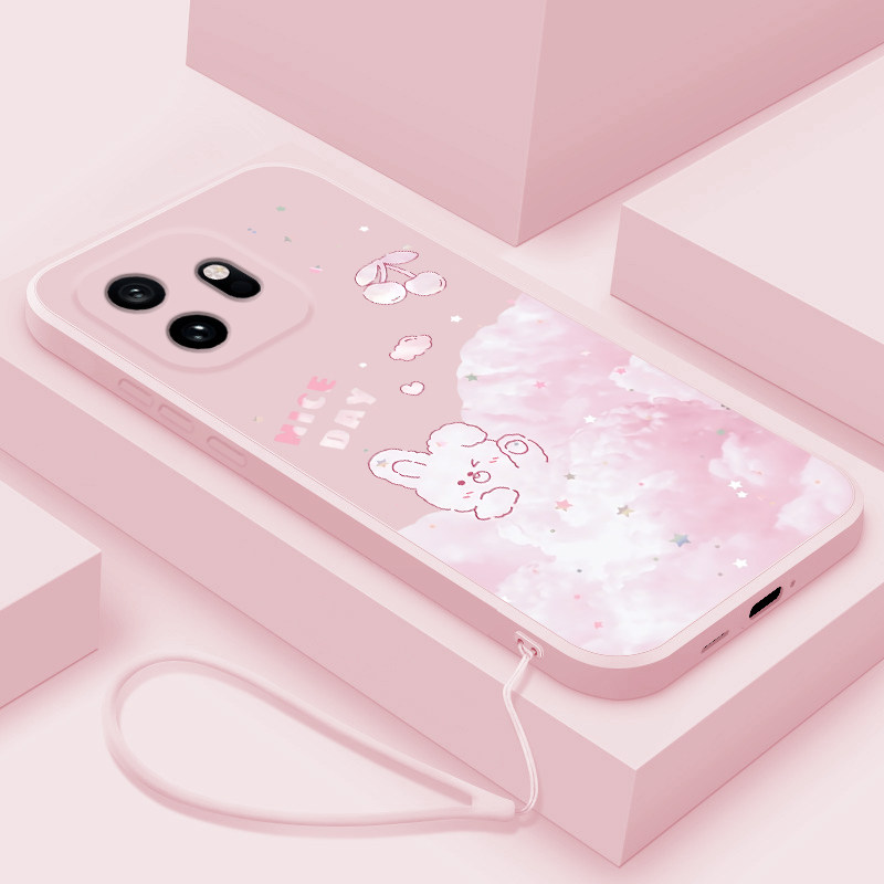 适用一加15T手机壳液态新款oneplus+15硅胶保护套超薄可爱云中小兔1+15超火女款一加十五全包防摔软壳