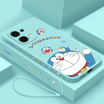 适用oppoa6pro手机壳新款哆啦A梦OPPOA6 MAX液态硅胶保护套卡通女款A6GT全包防摔0pp0a6i潮牌个性创意