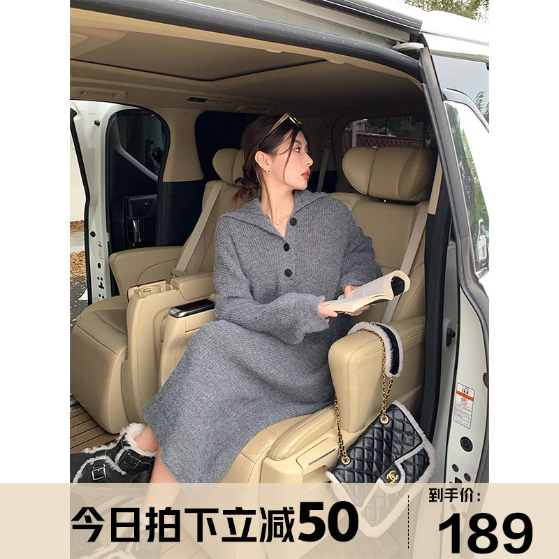 张大人大码女装胖mm时尚保暖气质直筒裙厚实气质显瘦毛衣连衣裙