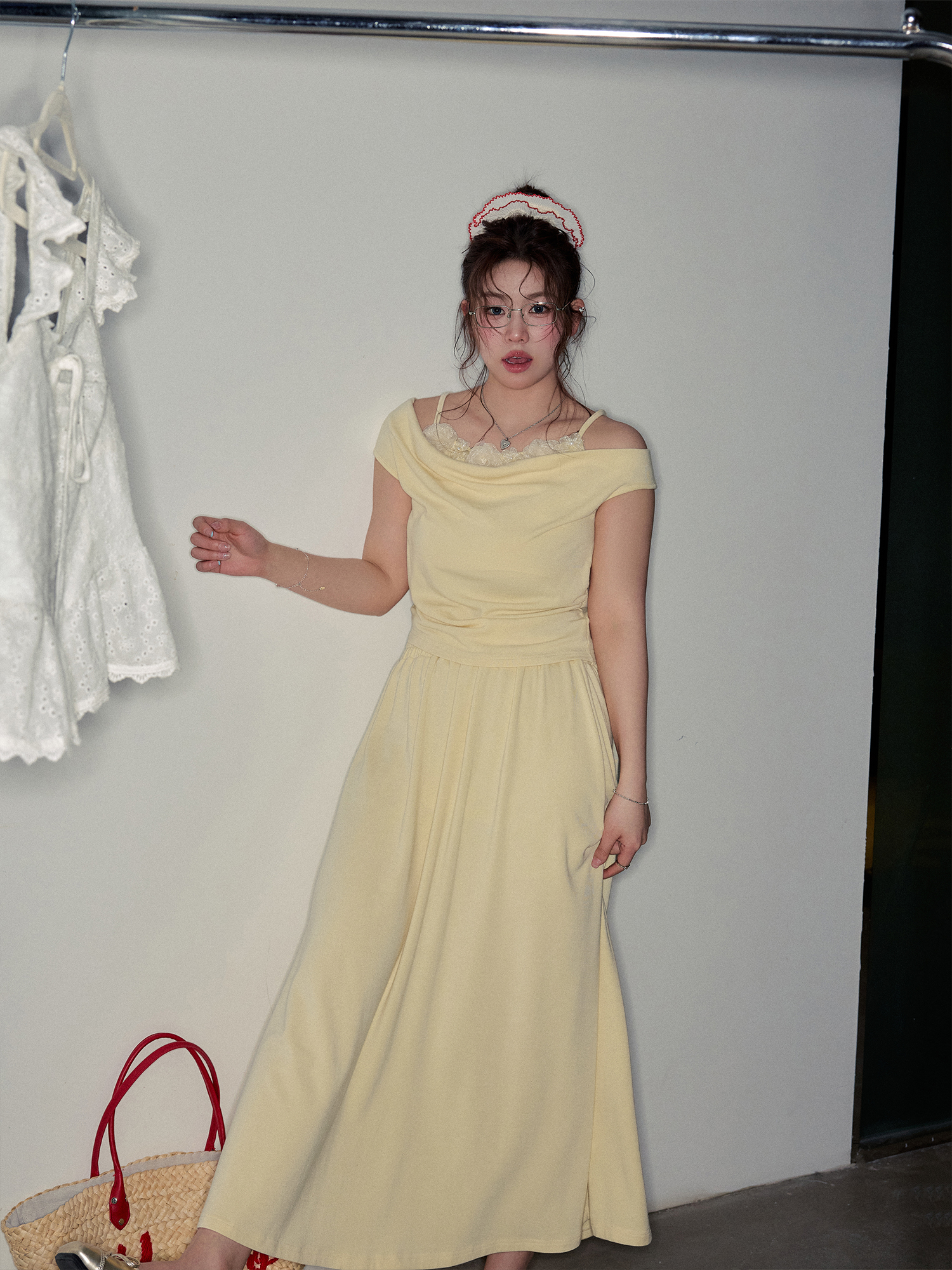 Summer New arrival Plus size Women's Fashion for Plus Size Girls Slimming Off-Shoulder Top Casual A-Line Skirt Suit