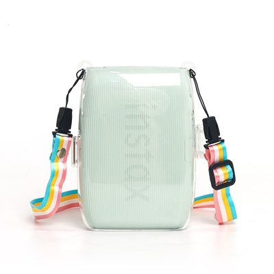 适用拍立得打印机mini link3保护套富士instax link3保护壳透明壳水晶壳复古收纳包配件外带包包相机包防摔花