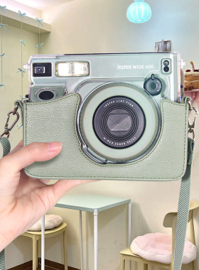 适用于拍立得wide400相机包复古富士instax wide 400收纳包宽幅相机套壳包斜挎保护包相册配件保护套曝光神器