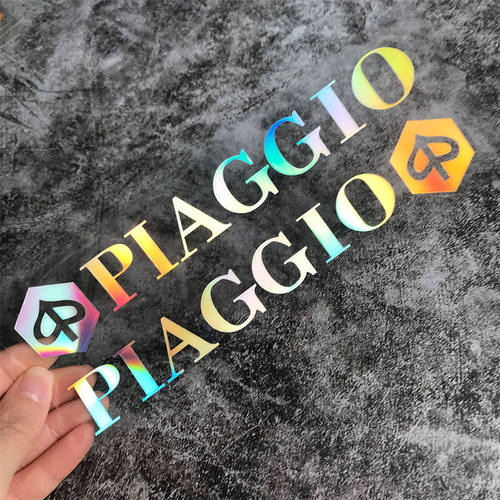 适用于比亚乔vespa摩托车反光贴纸踏板PIAGGIO车标字母贴花防水贴