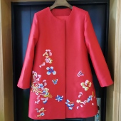 夏姿风中式 风衣外套 风改良款 早秋新款 大码 刺绣款 多色定制