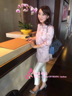 裙女多色定制 改良复古中国风刺绣偏襟上衣粉色衬衫 2019春季 新款