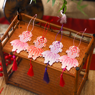 苔米马年高级锦鲤烫金挂件新年摆件盆栽福桶年宵花装饰品配件挂饰