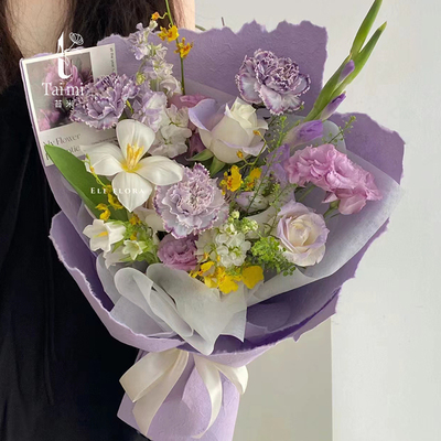 高质感东巴纸花束鲜花包装纸