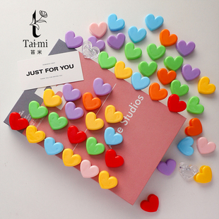 苔米 彩色爱心卡片夹子花束装饰材料花店手工diy花艺花店资材资材