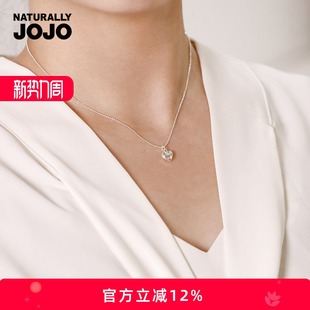 通体925银灿若繁星闪珠爱心锁骨链轻奢小众项链女夏ins冷淡风颈链