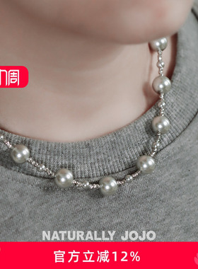 法式时髦满天星仿珍珠项链女生锁骨链轻奢小众设计高级感气质颈链